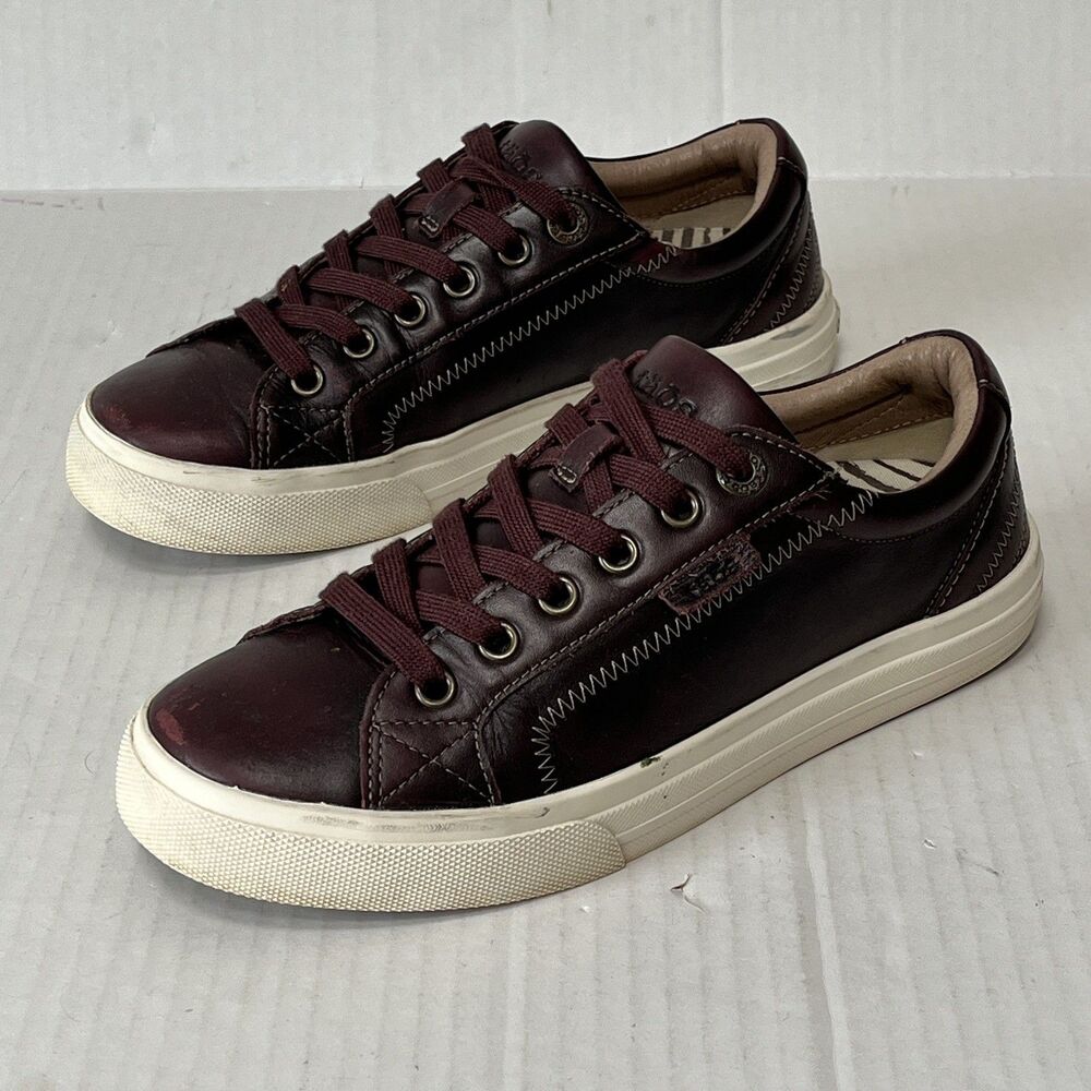 Taos Plim Soul Lux Leather Sneakers Womens 7.5 Arch & Metatarsal Support Comfort